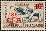 314* - Jeux Olympiques D´Helsinki (1952). Canoë. Surchargé. - Unused Stamps