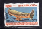CAMBODIA KAMPUCHEA CAMBOGIA 1984 INSTRUMENT RANEAT EK STRUMENTI MUSICALI 1.20r USED - Kampuchea