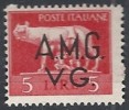 1945-47 TRIESTE AMG VG 5 LIRE MH * - RR10720 - Mint/hinged