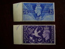 G.B. 1946  PEACE  ISSUE TWO VALUES  SET Of  11th.JUNE  MNH. - Ongebruikt