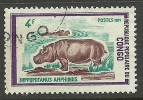 KONGO 1972 Hippopotamus Michel 344 O - Oblitérés