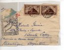 Fragment D´enveloppe Postée De NiCE Pour BUENOS AIRES Vol Du 5 Janvier 1936 (voir Scans) - 1927-1959 Lettres & Documents