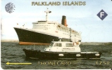 TARJETA DE LAS FALKLAND ISLANDS DE UN BARCO (SHIP) 3CWFA - Falklandeilanden