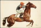 CAVALLI CORSA GALOPPO HORSE RACING JOCKEY CLUB 1930 ILLUSTRATORE BERMOND - Horse Show