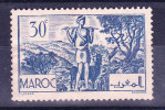 Maroc N°170 Neuf Sans Gomme Bleu Clair A Voir - Neufs