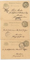 BAYERN P49/01 3 Postkarten München 1900  Kat. 6,00 € - Postal  Stationery