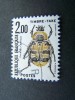 OBLITERE FRANCE ANNEE 1982 TIMBRES TAXE N°107 OBLITERATION RONDE INSECTE COLEOPTERE - 1960-.... Used