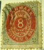 Denmark 1875 Numeral 8ore - Used - Used Stamps