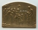 Plaque Médaille En Bronze La France Reconnaissante 1914-1918 Stern Paris 7 X 5.3 Cm Poids 76 Gr - Bronzes