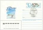 Polar Philately 1987 USSR Postmark Arhangelsk On Postal Stationary With Original Stamp 50th Anniv. Polar Station - 1 - Scientific Stations & Arctic Drifting Stations