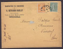 France MANUFACTURE DE CHAUSSURES (Shoes) H. NEYROUD-DARLAY, GRENOBLE (Isere) 1924 Cover To VINAY Semeuse (2 Scans) - Cartas & Documentos