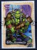 Australia 2011 Mythical Creatures 60c Troll Self-adhesive Used On Closecut Paper - Used Stamps