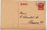 BAYERN P104 Postkarte Traunstein - Plauen  1919  Kat. 5,00 € - Postal  Stationery