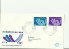 EUROPA CEPT 1973 NETHERLANDS - FDC ADDRESED TO AXEL  W 2 STAMPS 0F 35-50 CENTS GRAVENHAGE MAY 1 NED EU 10 - 1973