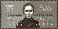 2009 MACAO LOUIS BRAILLE 1V STAMP - Nuovi