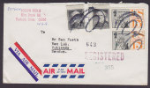 United States Via Airmail Par Avion Labels Registered Einschreiben Recommandée DANBURY 1965 Cover To Sweden (2 Scans) - 3c. 1961-... Lettres