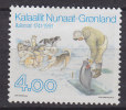 Greenland 1991 Mi. 219      4.00 Kr Ilulissat (Jakobshavn) 250 Jahre Heilbuttfischer Am Eisfjord Hunde Dogs Chiens MH* - Ongebruikt