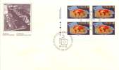 1989   International Trade Map     Sc 1251 Plate Block Of 4 - 1981-1990