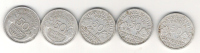 France, Lot De 5 Monnaie, 50 C Centimes Bazor ; Morlon: 1942 ,1943,1944, 1946, 1947 - 50 Centimes