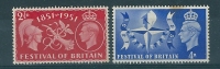 GB 1951, SG 513-4,KG VI Festival Of Britain Set Of 2 MNH - Ongebruikt