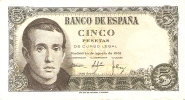 BILLETE DE ESPAÑA DE 5 PTAS DEL 16/08/1951 SERIE U EN CALIDAD EBC (BANKNOTE) - 5 Pesetas