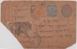 Br India King George V, Princely State Limbdi, Used On Post Card, Registered, India As Per The Scan - 1911-35 Koning George V