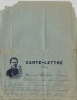 CARTE LETTRE - FM -  Illustration Portrait Bleu - 105è Infanterie Secteur Postal 101 1916 - Storia Postale
