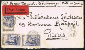 1937  Lettre Avion Pour Paris  Yv 128 X 3  Devant Seulement - Brieven En Documenten