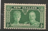 NEW ZEALAND -1935 SILVER JUBILEE - Yvert # 207 - MINT LH - Unused Stamps
