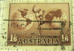 Australia 1934 Hermes And Two Globes 1s 6d - Used - Used Stamps