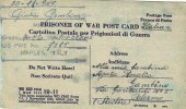 PRIGIONIERI DI GUERRA / Card_Cartolina Postale - Viaggiata 26.11.1945 - Marcophilia