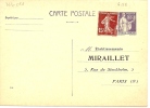 REF LVP9 - EP CP PAIX 55c + COMPL.T REPIQUAGE MIRAILLET - Cartoline Postali Ristampe (ante 1955)