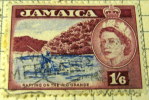 Jamaica 1956 Rafting On The Rio Grande 1s 6d - Used - Jamaica (...-1961)