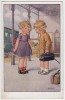 P CHILDREN ON A RAILSTATION UKV  Nr. 26311 OLD POSTCARD - Kraenzle