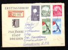 REGISTRED AIRMAIL COVER NICE FRANKING 1959,FROM GERMANY SEND TO ROMANIA. - Briefe U. Dokumente