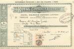 FACTURE LETTRE ASSURANCE : ANICHE . ROYAL COMPAGNIE D'ASSURANCE . QUITTANCE . 1932 . - Bank & Insurance