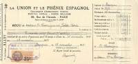 FACTURE LETTRE ASSURANCE : MONTPON . LA UNION ET LE PHENIX ESPAGNOL . QUITTANCE . 1931 . - Bank & Insurance