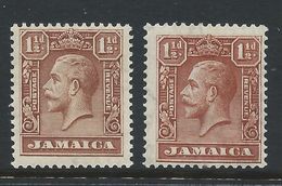 Jamaica 1929 - 2 X 1½d Chocolate Shades SG109 HM Cat £19+ As HM SG2020 - Jamaïque (...-1961)