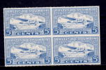 Canada 1928 5 Cent British Columbia Airways Issue #CL44 Block Of 4 - Sellos Aéreos Semi-oficiales