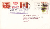 7779# CANADA VIGNETTE GREVE POSTAL STRICKE LETTRE FROM BRITAIN 1971 TO OVERSEAS LETTER COVER - Cartas & Documentos