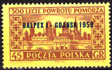 POLAND 1959 Balpex Error Fi 974 B1 Mint Never Hinged But Has 2 Tone Spots On Back - Ungebraucht