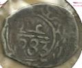 MOROCCO FRANCAISE 1 DIRHAM MOTIF ARABIC WRITING FRONT & BACK 1866-1283 F+ AG SILVER KM-C176 READ DESCRIPTION CAREFULLY!! - Maroc