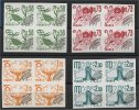 FRANCE,  PRECANCEL / PREO 1978 ZODIAC IMPERFORATED BLOCK OF 4 MNH - Non Classés