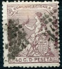 Ed 136 Alegoría De España 40 Cts Castaño Violeta En Usado - Used Stamps