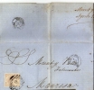 3537  Carta Entera Barcelona 1867, Parrilla Numeral 2 - Storia Postale