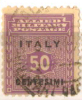 Fra355 Occupazione Anglo-Americana Sicilia, Allied Military Postage, N. 4, 1943, 50 Cent Violetto - Anglo-american Occ.: Sicily