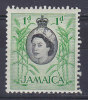 Jamaica 1956 Mi. 162      1 P Queen Elizabeth II. & Palm Trees MH* - Jamaïque (...-1961)