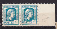 FRANCE N°644 4F BLEU CLAIR MARIANNE D'ALGER NEZ POINTU NEUF SANS CHARNIERE - Covers & Documents