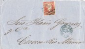 Frontal SAN SEBASTIAN (Guipuzcoa) 1856 Isabel II Filigrana Lineas, Ed. Num 44 - Storia Postale