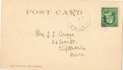 0957. Postal GRAND CANYON (Arizona) 1902. Fancy Cancel Rings - Lettres & Documents